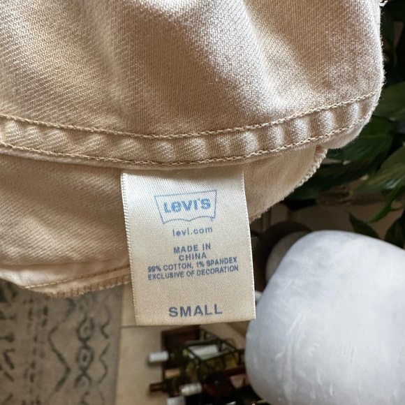 Cream denim Levi’s jacket small - Picture 4 of 5